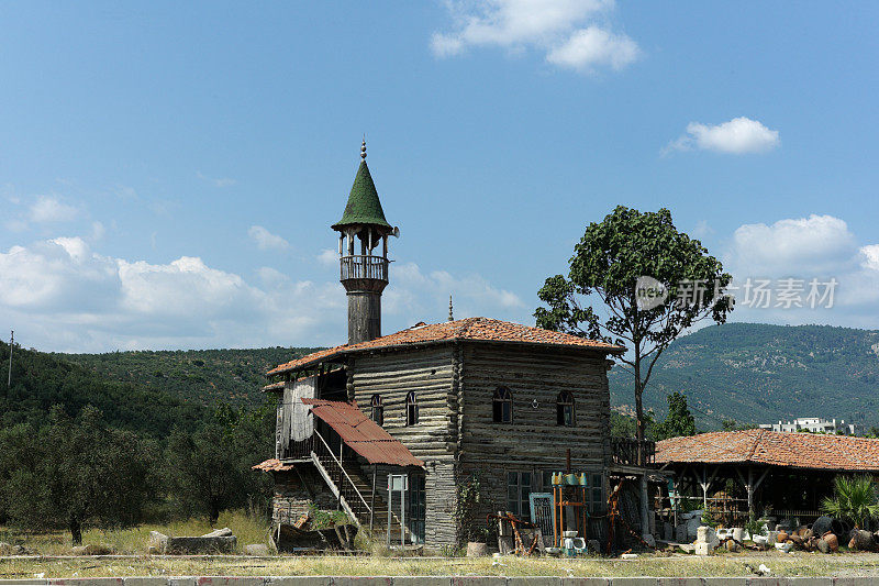 土耳其altinoluk balkesir的古老木制清真寺